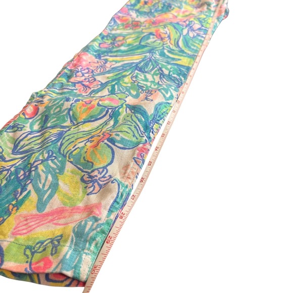 Lilly Pulitzer Aiden Surf Gypsea Pull-On Linen Drawstring Pants Size S - Picture 6 of 14